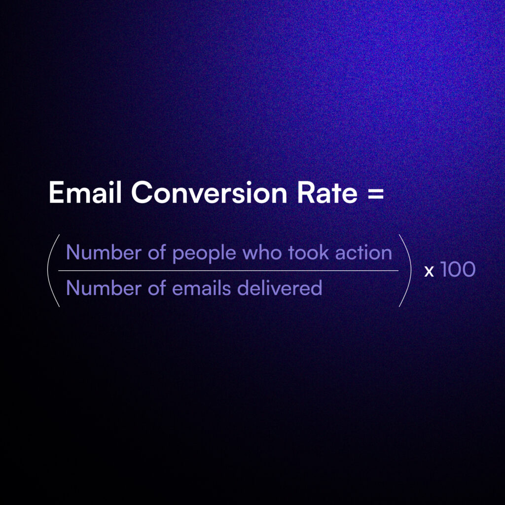 email conversion rate formula