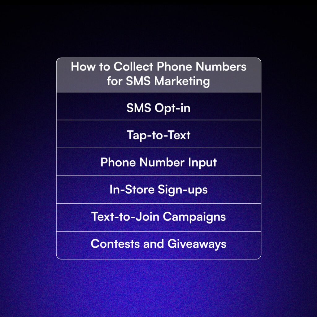 How to collect phone numbers