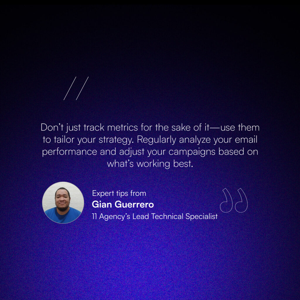 Expert tips from Gian Guerrero, 11 Agency's Lead technical specialist about tracking your metrics.