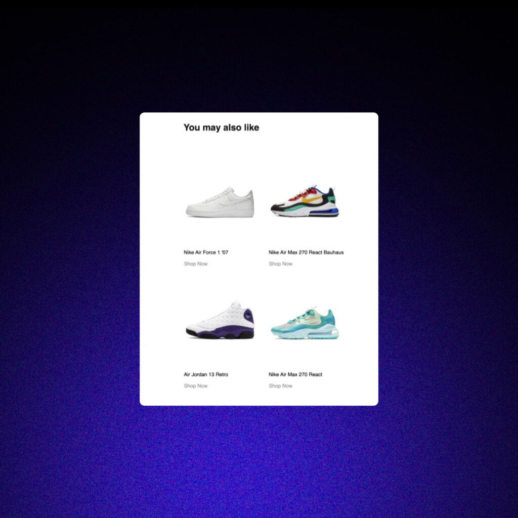 Nike shoes screenshot.