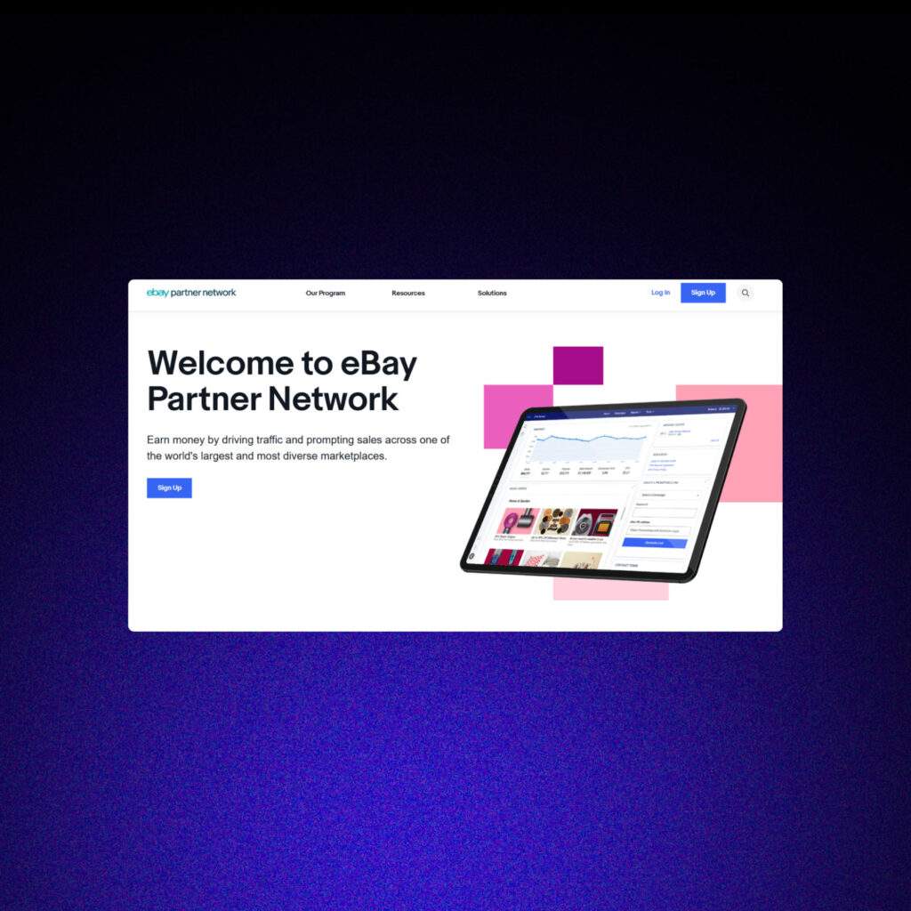 eBay Partner Network website.